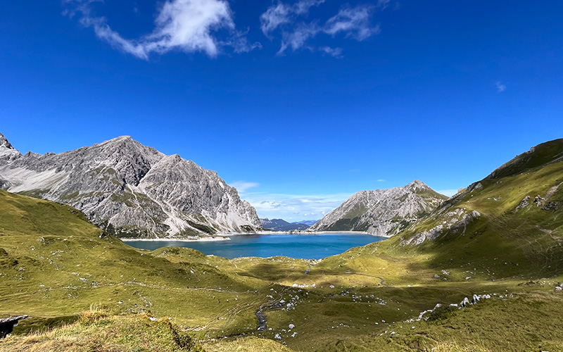 De Lünersee in zicht